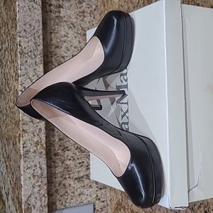 Max Mara black platform pump size 38